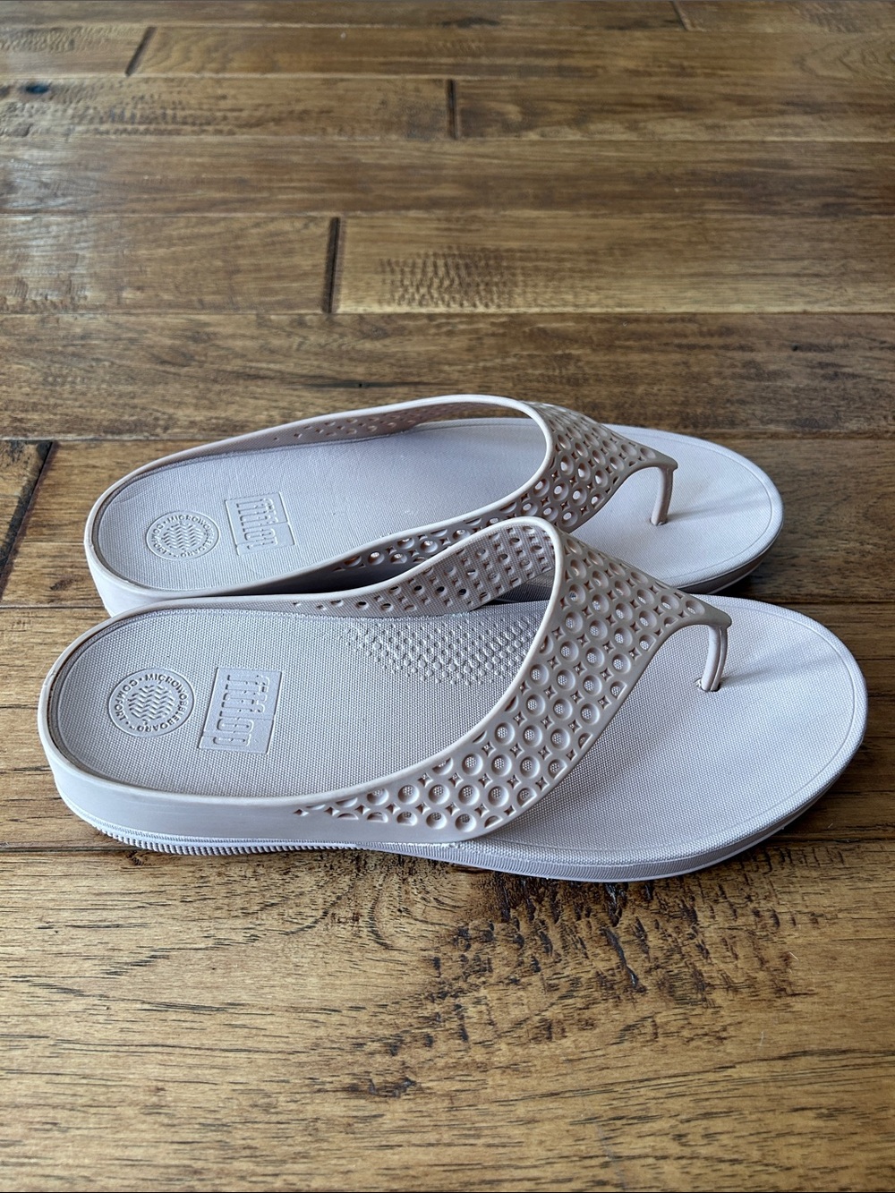 Fitflop Ringer Welljelly Flip Flop Sandals Comfort Recovery Shoes Pink Size 9
